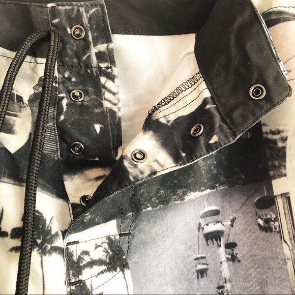 Adam Levine 70s Los Angeles California Collage Swim Trunks - Picture 9 of 16